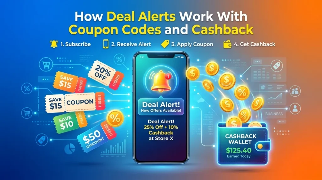 How Deal Alerts Work With Coupon Codes and Cashback
